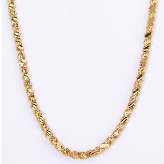 22KT Gold Ladies Fancy Handmade Chain Yellow