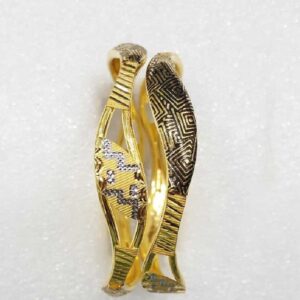 22K / 916 Gold Ladies Indian Flower Designer Copper Kadli