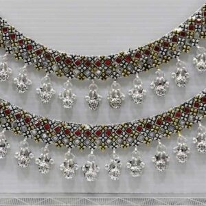 Silver gold polish broad chattai payal