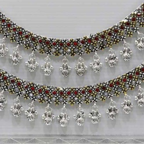 Silver gold polish broad chattai payal - Image 2