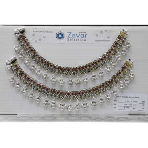 Silver gold polish broad chattai payal