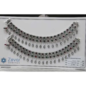 Silver jaipuri broad payal