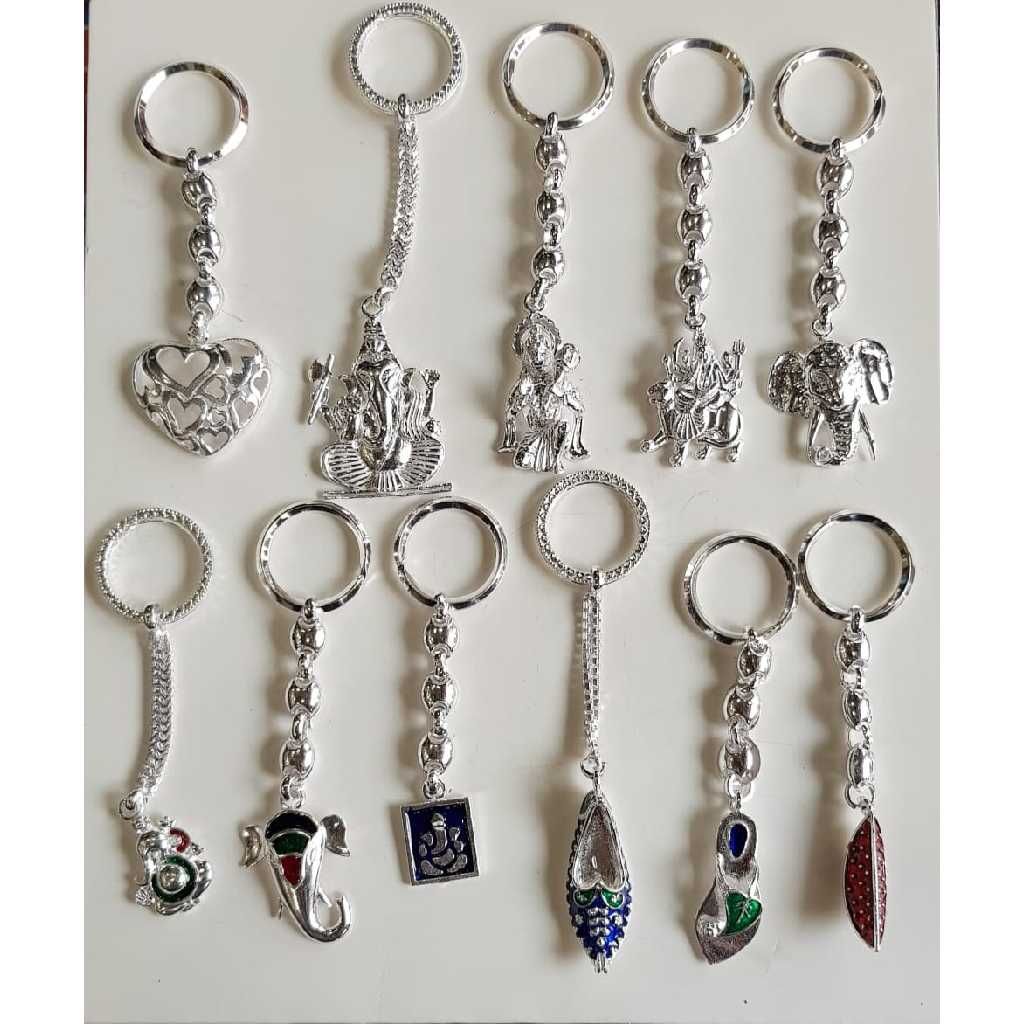 Silver fancy keychains