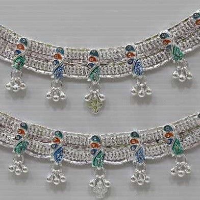 Silver fancy broad payal - Image 2