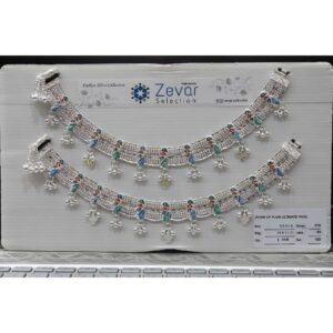 Silver fancy broad payal