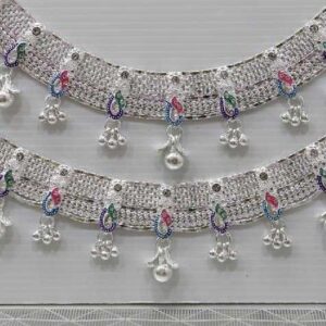 Silver fancy broad payal