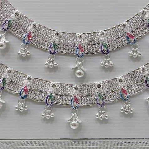 Silver fancy broad payal - Image 2