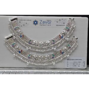 Silver fancy broad payal