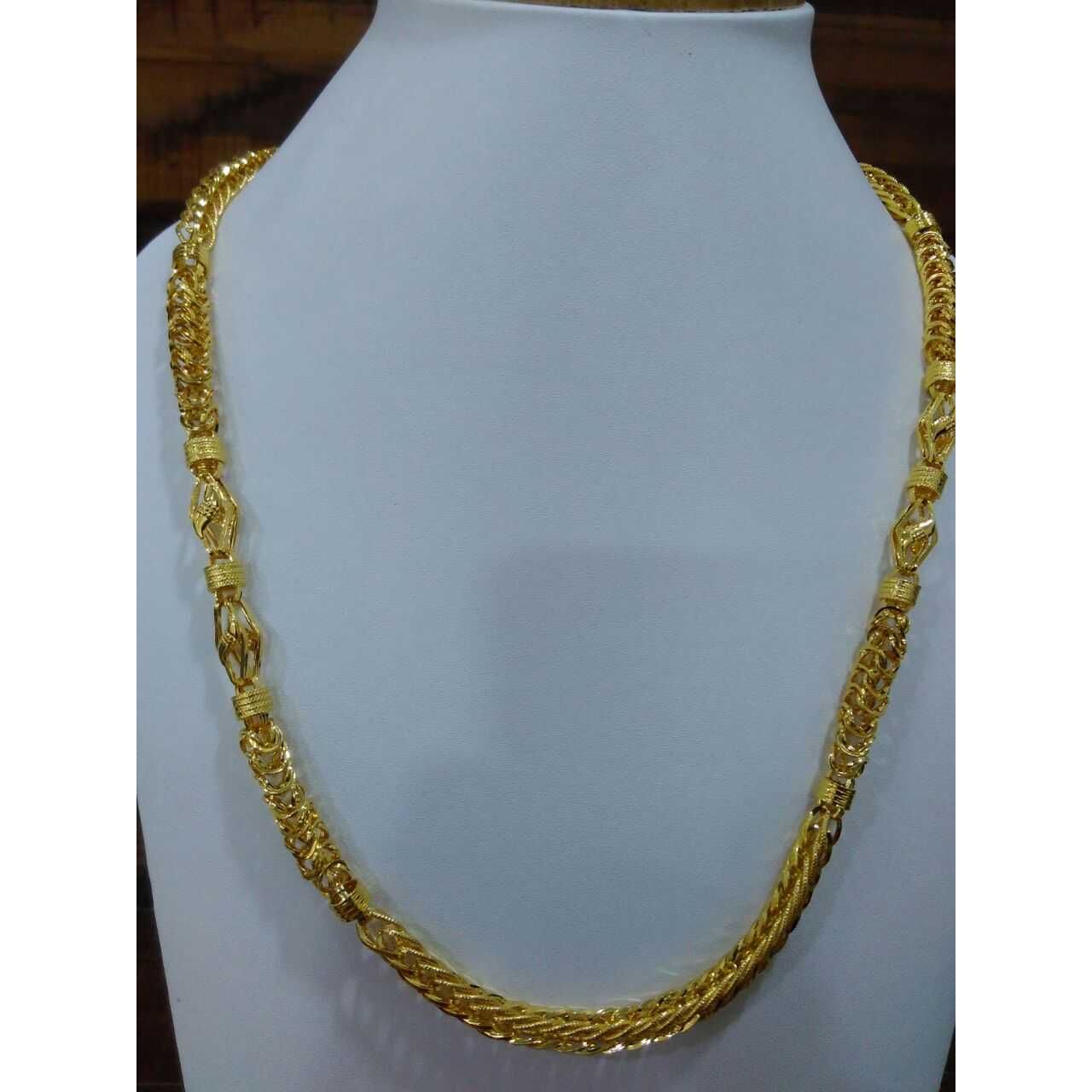 22KT Yellow Gents Vertical Gold Indo italian Designer chain