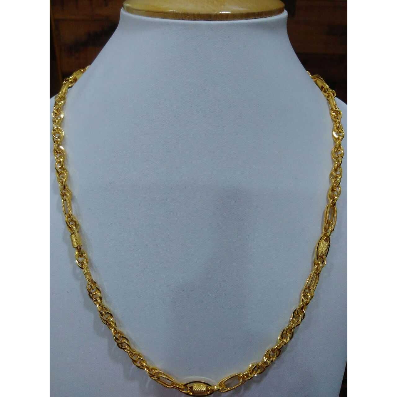 22KT Yellow Gold Designer Indo Italian Gents Chain