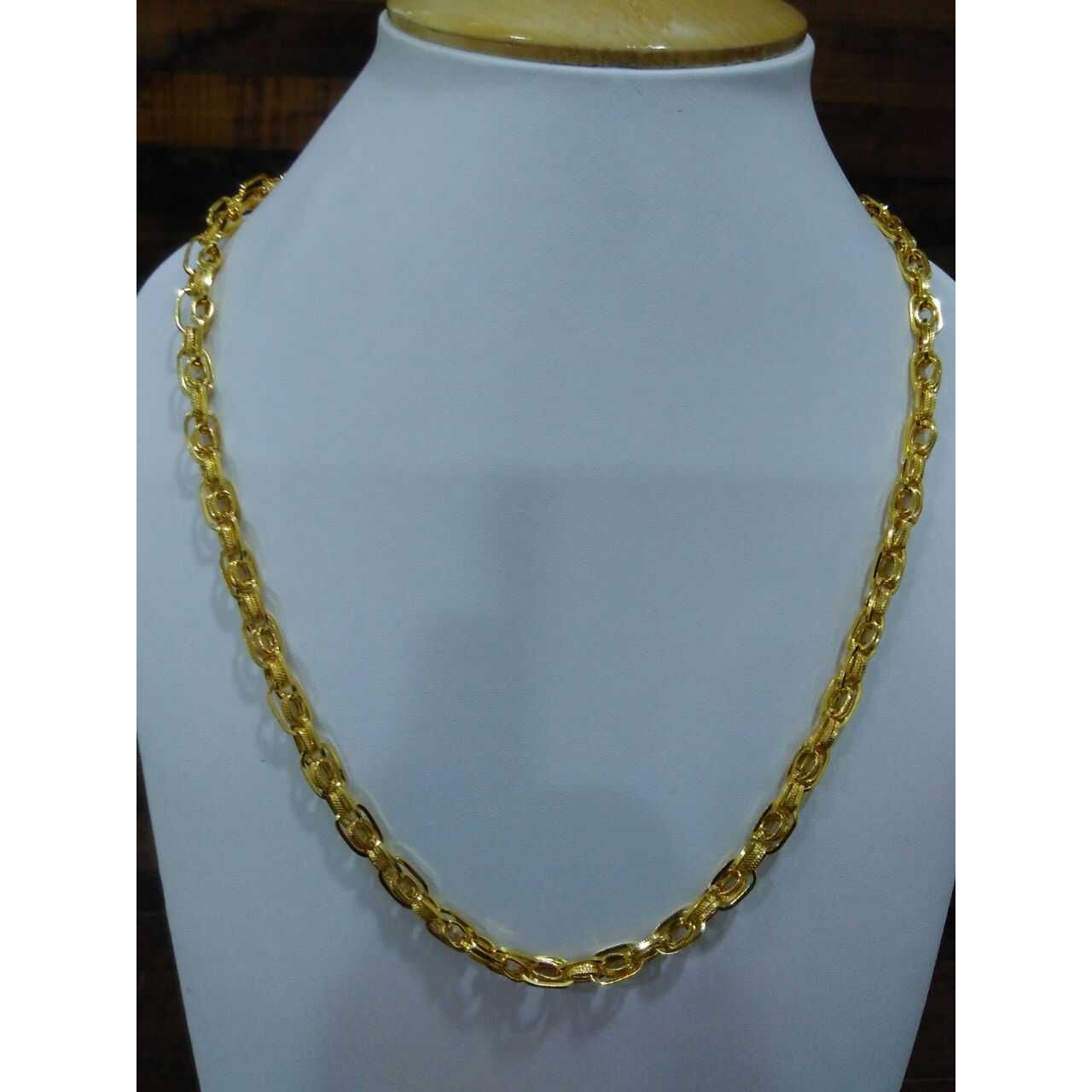 22KT Yellow Gold Gents Indo Italian Vertical Charming Chain