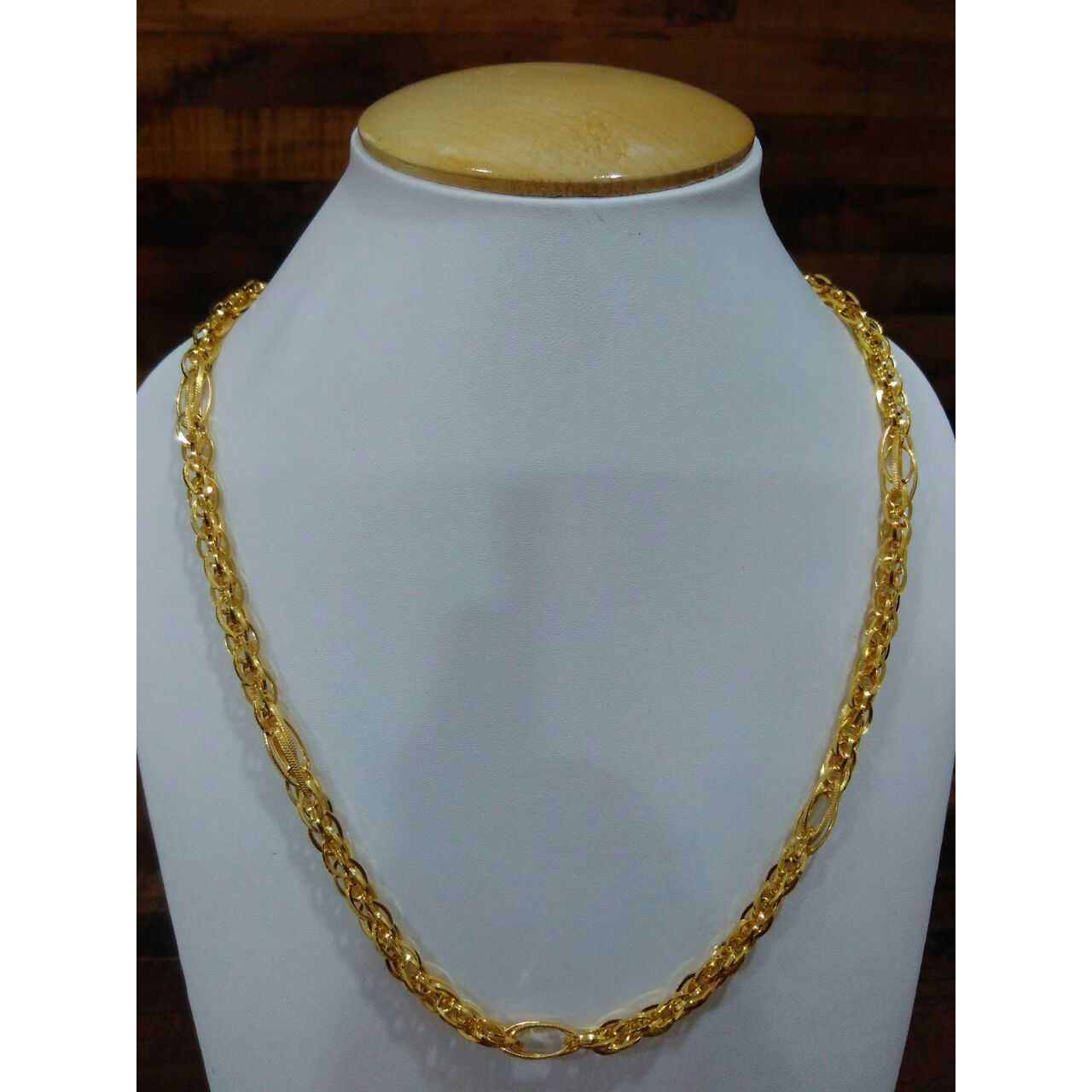 916 Yellow Gold Stunning Indo Italian Gents Vertical Chain
