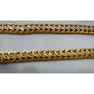 22K Gold Gents Vertical Hollow Chain