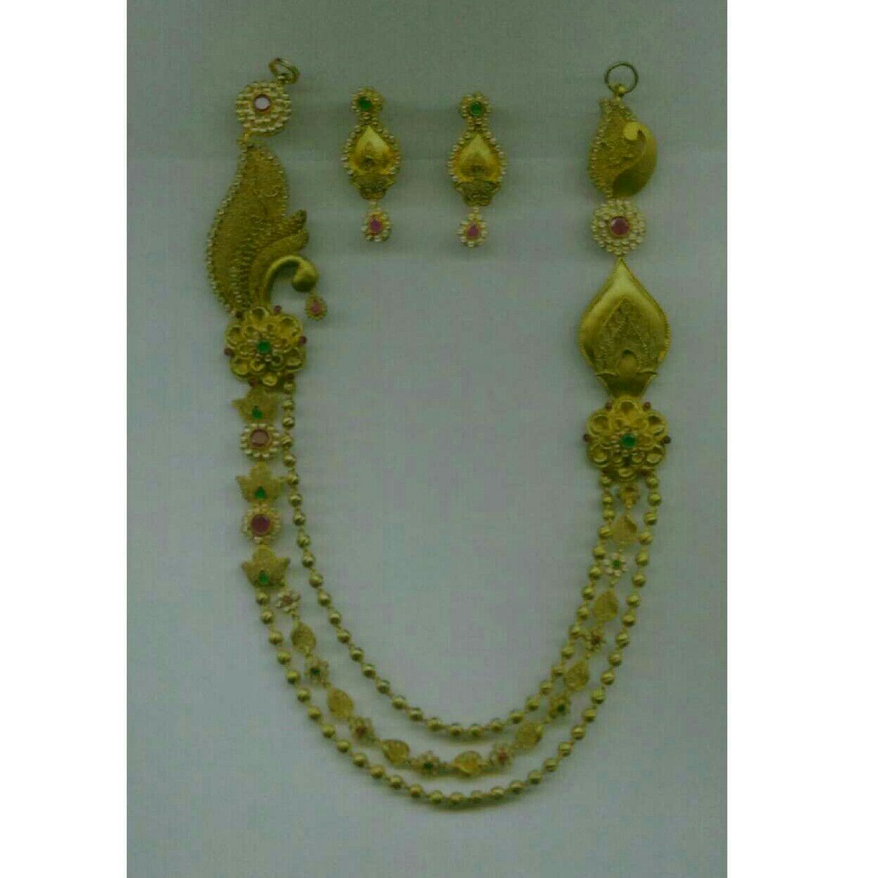 22K / 916 Gold Indian Antique Vertical Laher