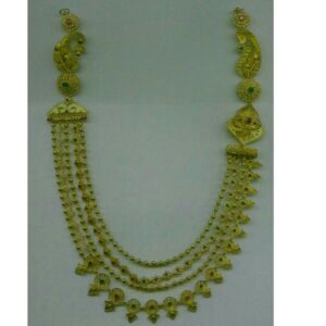 22K / 916 Gold Indian Flower Antique Big Laher Necklace