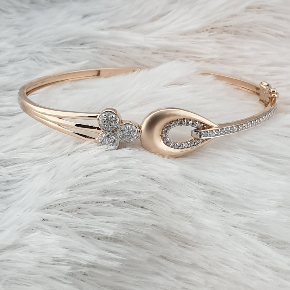 rose gold ladies kada