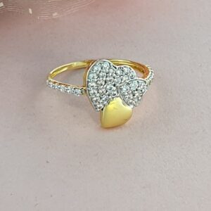 3 Heart ladies ring
