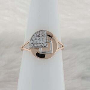 18c rose gold ladies ring