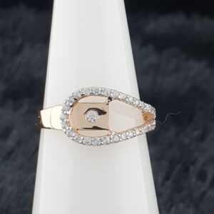 18c rose gold ladies ring