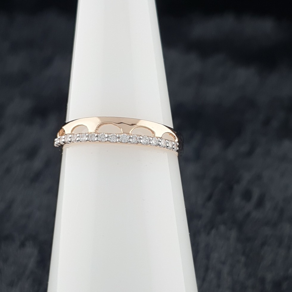 18k rose gold ladies ring