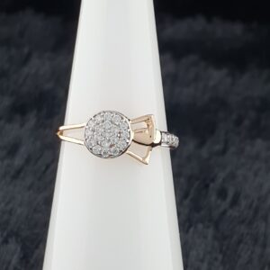 18c rose ladies ring