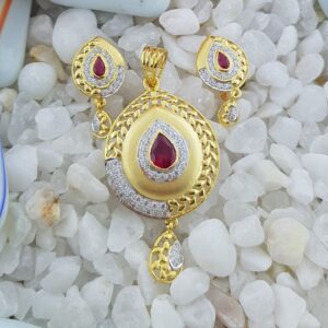 22k red pan Pendant set