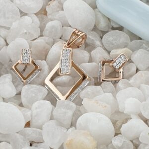 rose gold Pendant set