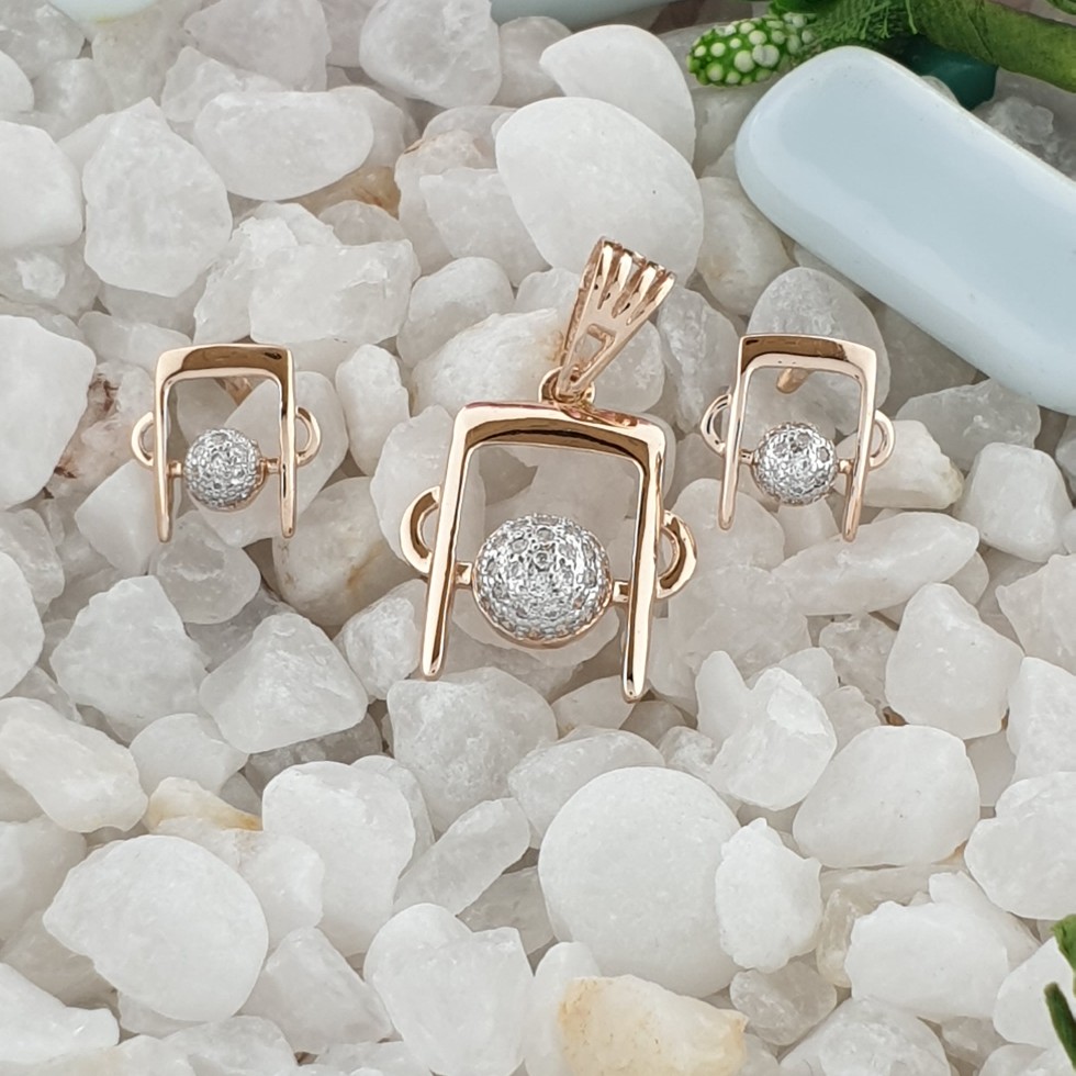 rose gold Pendant set