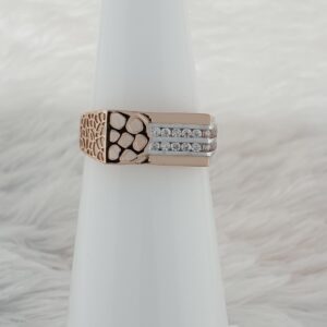 2 line diamond ring