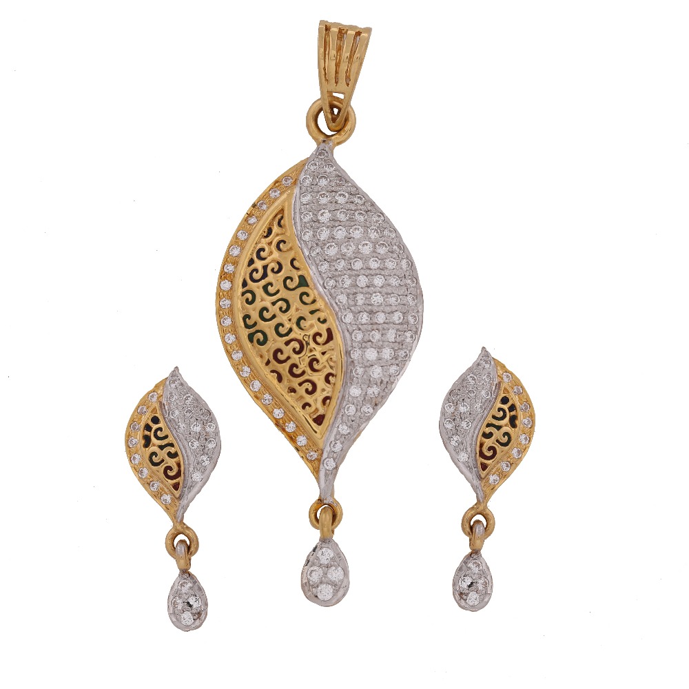 22KT Gold Attractive Pendant Set