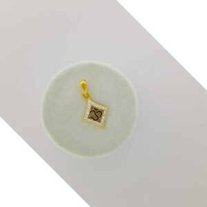 22KT Yellow Gold Fancy Om Pendant