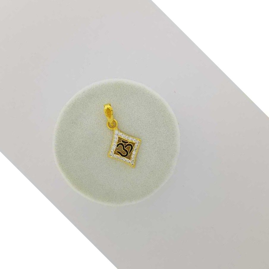 22KT Yellow Gold Fancy Om Pendant
