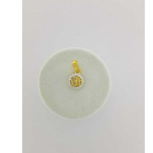 22KT Yellow Gold Modern Stylish Om Pendants