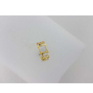 22KT Yellow Gold CZ Gents Ring