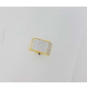 22KT Yellow Gold CZ Modern Attractive Ring