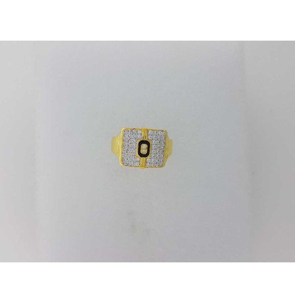 916 Yellow Gold Gents Stylish Ring