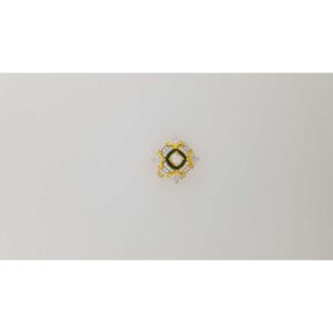 22KT Yellow Gold Ladies Cocktail Square Shaped Ring