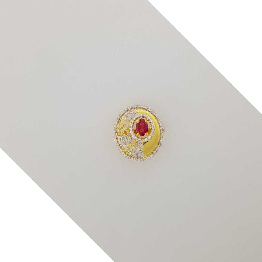 Designer Red Stone Ring