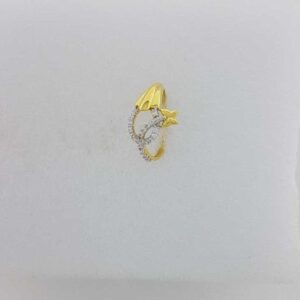 22KT Yellow Gold Ladies Prong CZ Finger Ring