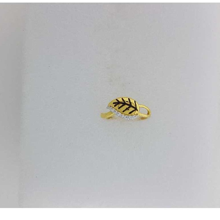 22KT Yellow Gold Ladies Leaf Shaped Modern Ring