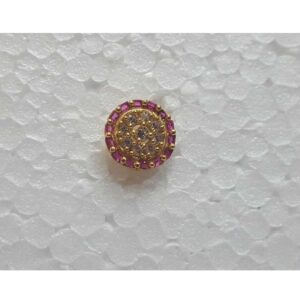 18K / 750 Gold Indian Diamond Round Nosepin
