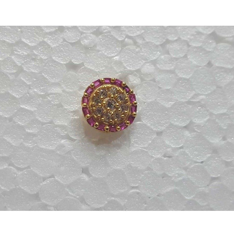 18K / 750 Gold Indian Diamond Round Nosepin