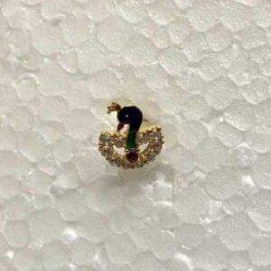 18K / 750 Gold Indian Peacock Nosepin