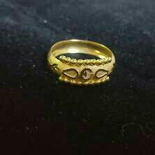 22K Gold Ladies Indian Fancy Ring Yellow