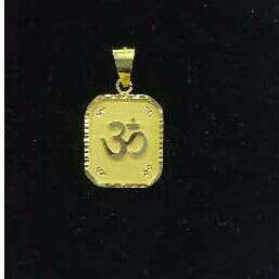 22k Gold Indian Fancy omkar Pendant Yellow