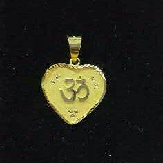 22k Gold Indian Fancy omkar Pendant Yellow