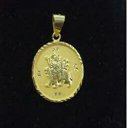 22K Gold Indian Fancy pendants Yellow