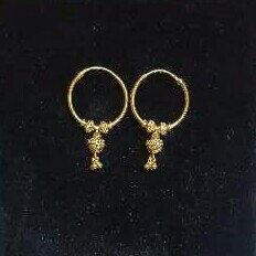 22K Gold Ladies Indian Fancy Pipe Bali Yellow