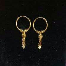 22K Gold Ladies Indian Fancy Pipe Bali Yellow