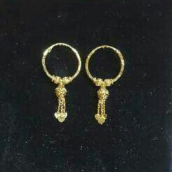 22K Gold Ladies Indian Fancy Pipe Bali Yellow